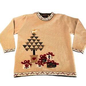 Woolrich vintage Christmas tree sweater M *mended